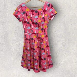 Eva rose umbrella print dress